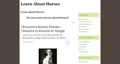Desktop Screenshot of learn-about-horses.com